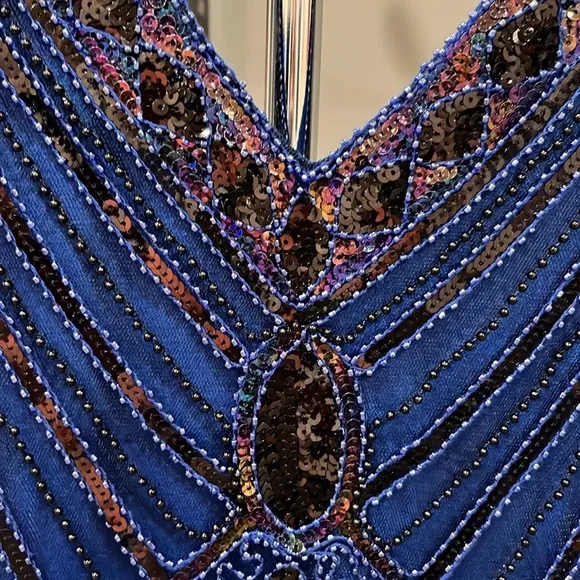 🇪🇸 20s Flapper Gatsby Charleston Sequin Bead Evening Cocktail Prom Dress