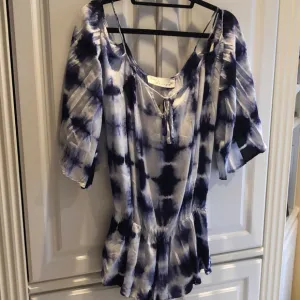 🦋 Vintage Havana Tie Dye v-neck Boho butterfly sleeve shorts romper