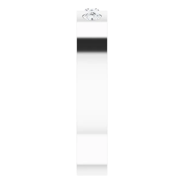 0.20 ctw Bezel Set Round Diamond Men's Ring