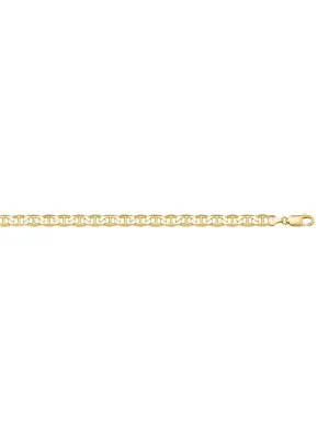 10, 14 Karat Yellow Gold Flat Anchor 3.5 mm Italian Bracelet