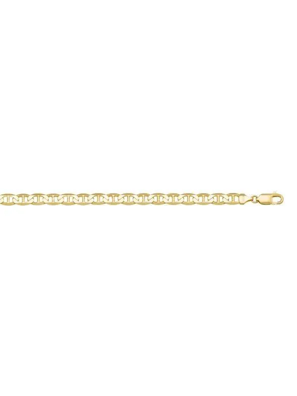 10k, 14k Yellow Gold Flat Anchor 3.8 mm Italian Bracelet