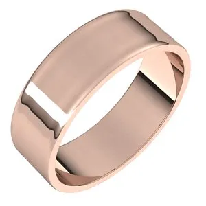 10K Rose 6 mm Flat Ultra-Light Band Size 7.5