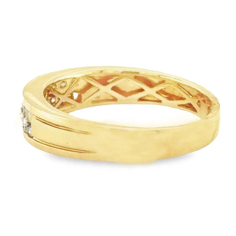 10K Yellow Gold 0.40TDW Diamond Men's Band