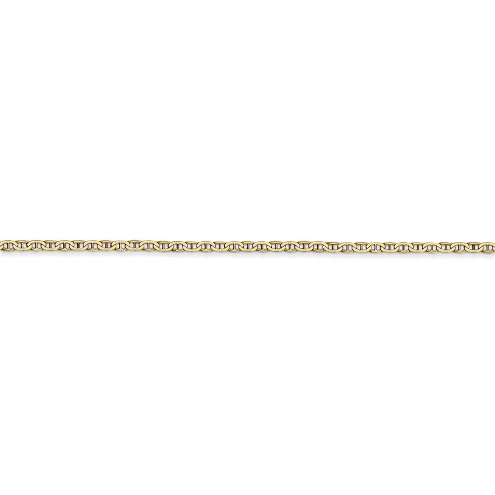 14k 1.5mm Lightweight Flat Anchor Link Pendant Chain