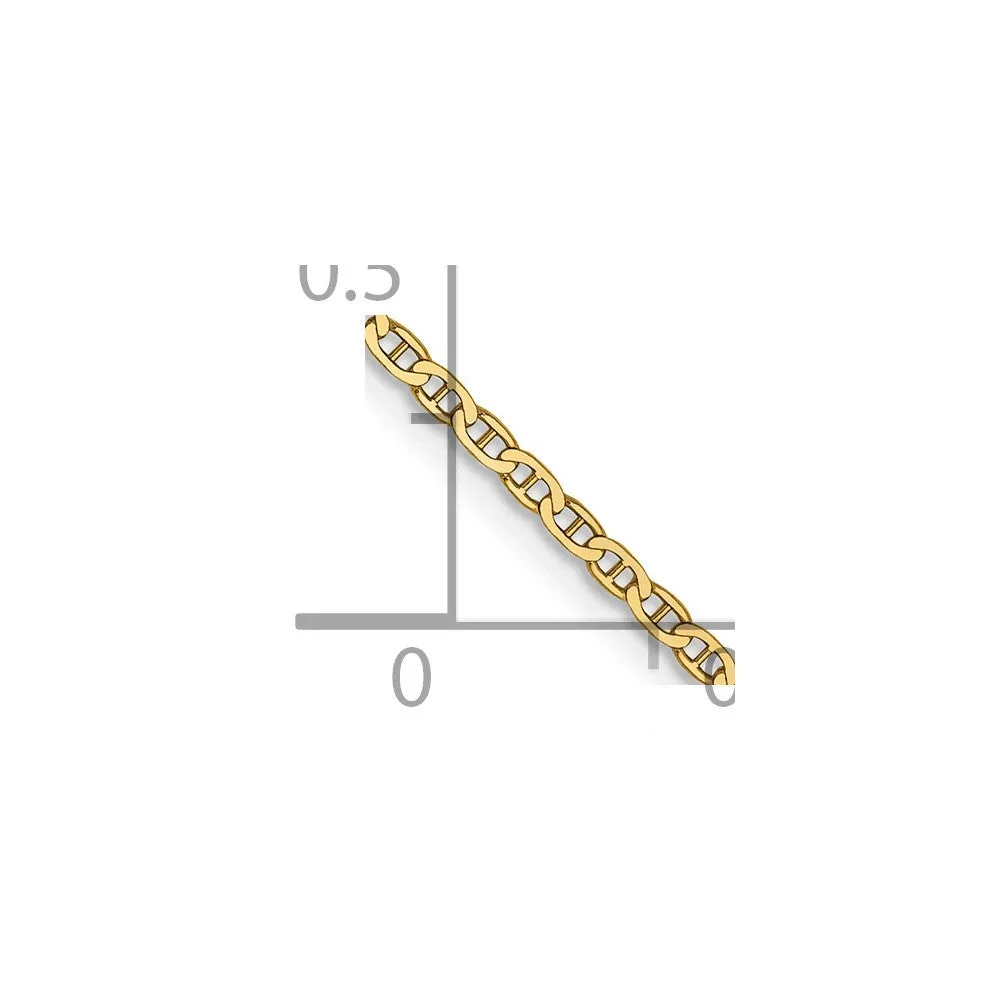 14k 1.5mm Lightweight Flat Anchor Link Pendant Chain
