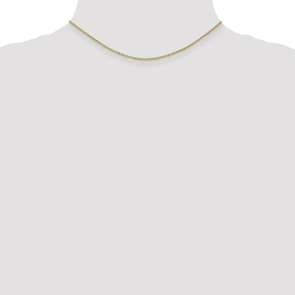 14k 1.5mm Lightweight Flat Anchor Link Pendant Chain
