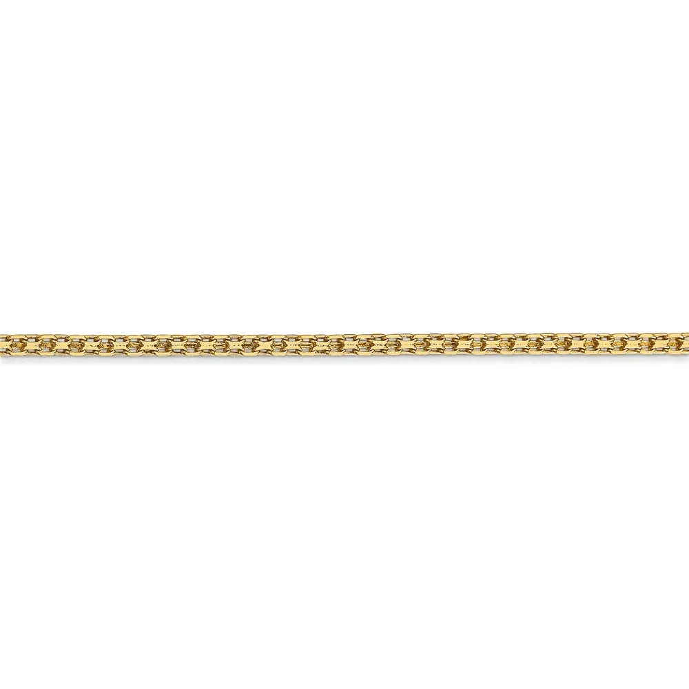 14k 1.8mm Lightweight Bismark Flat Chain