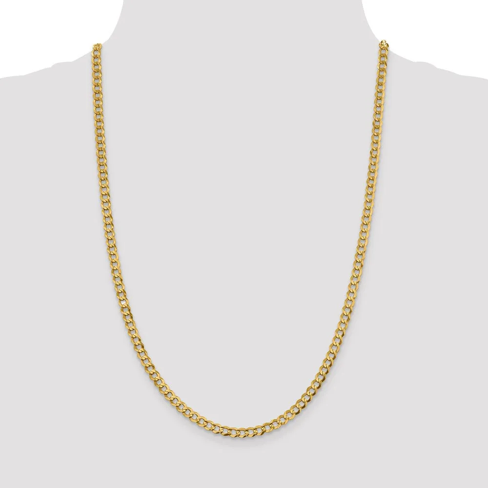 14k 4.7mm Lightweight Flat Cuban Chain