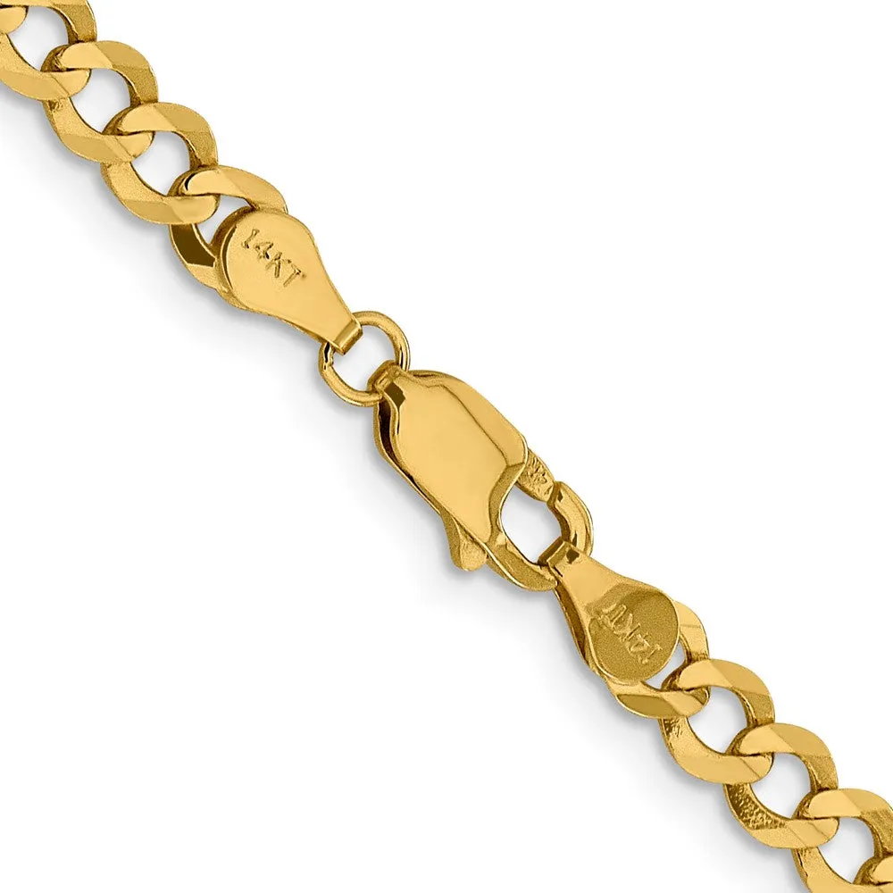 14k 4.7mm Lightweight Flat Cuban Chain