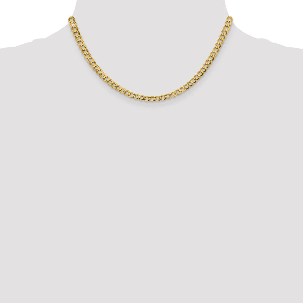 14k 4.7mm Lightweight Flat Cuban Chain
