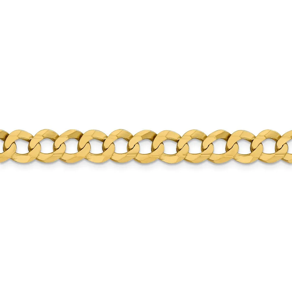 14k 8.3mm Lightweight Flat Cuban Chain