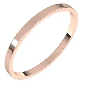 14K Rose 1.5 mm Flat Ultra Light Band Size 5