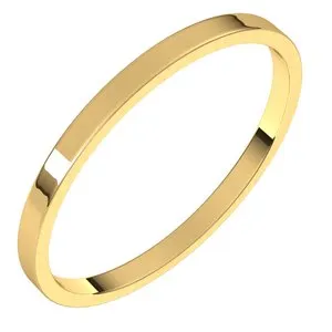 14K Yellow 1.5 mm Flat Ultra-Light Band Size 5.5