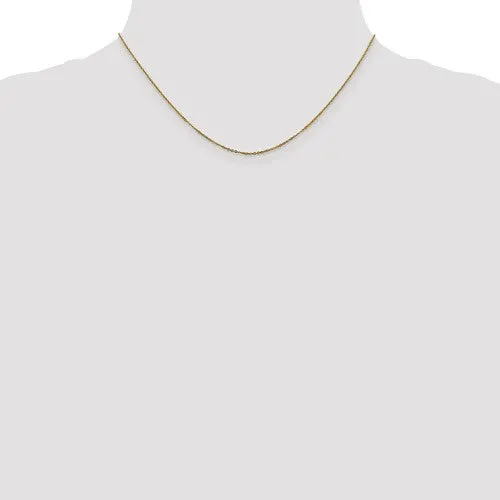 14K Yellow Gold 1.1mm Flat Cable Chain - Various Sizes