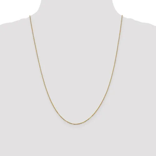 14K Yellow Gold 1.1mm Flat Cable Chain - Various Sizes