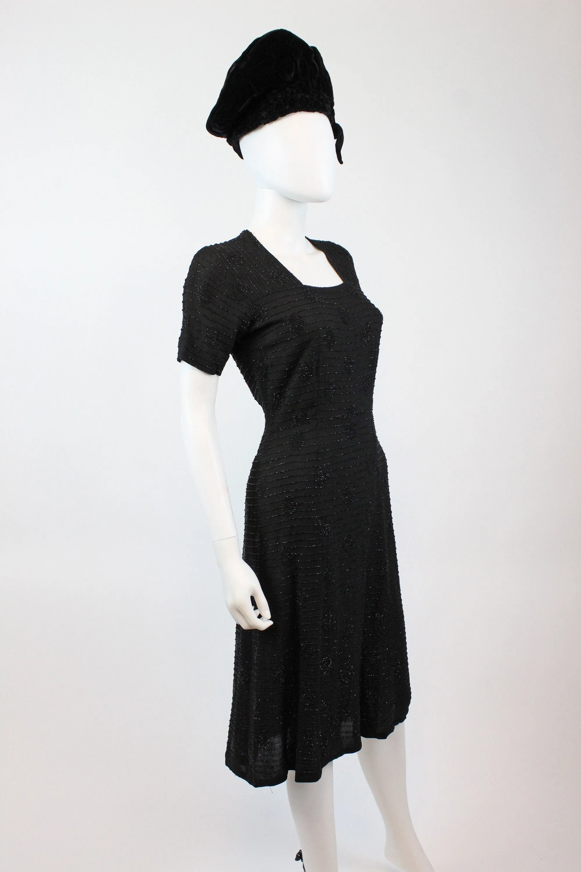 1940s beaded dress xs small  | new fall