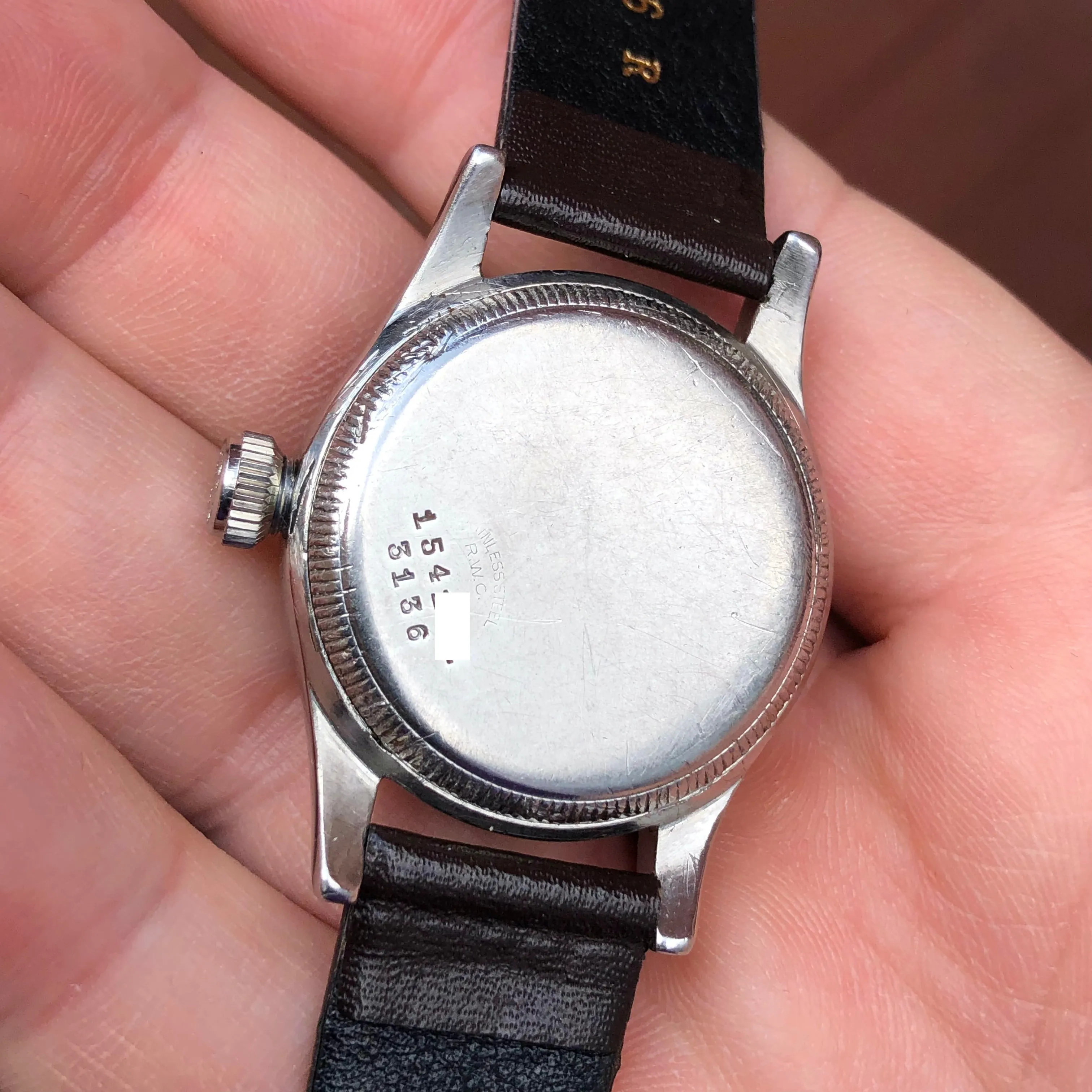 1942 Rolex Victory Shock Resisting 3136 Stainless Steel Manual 24 Hour Manual Wristwatch