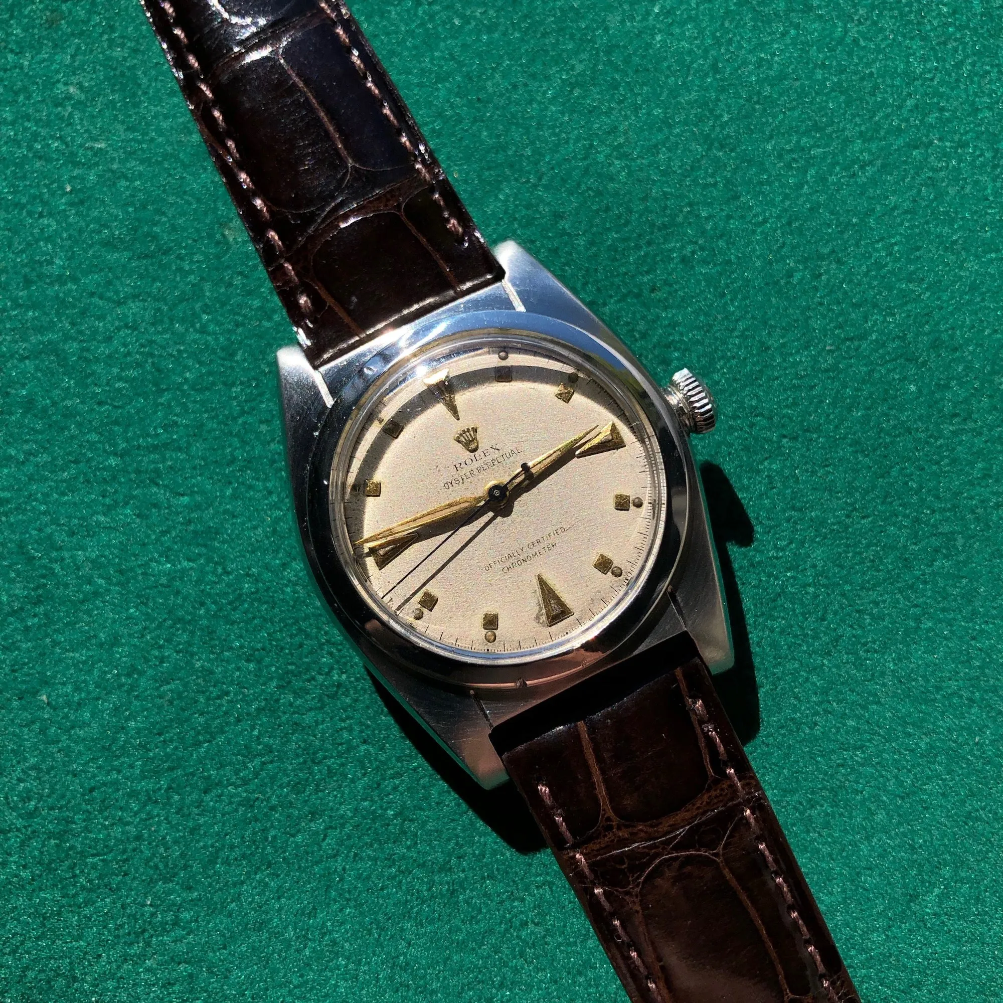 1945 Rolex Bubbleback 2940 Stainless Steel Automatic Chronometer Watch