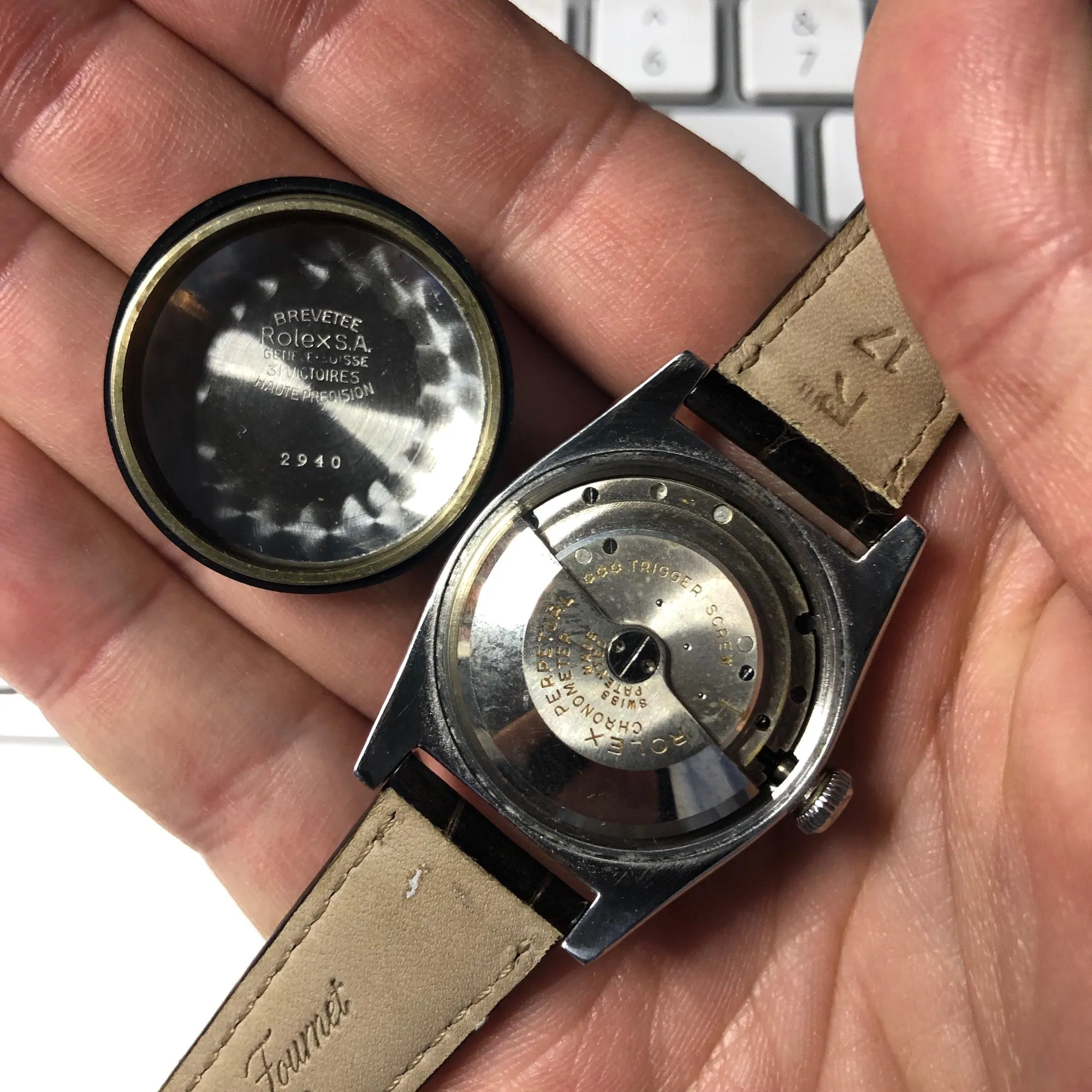 1945 Rolex Bubbleback 2940 Stainless Steel Automatic Chronometer Watch