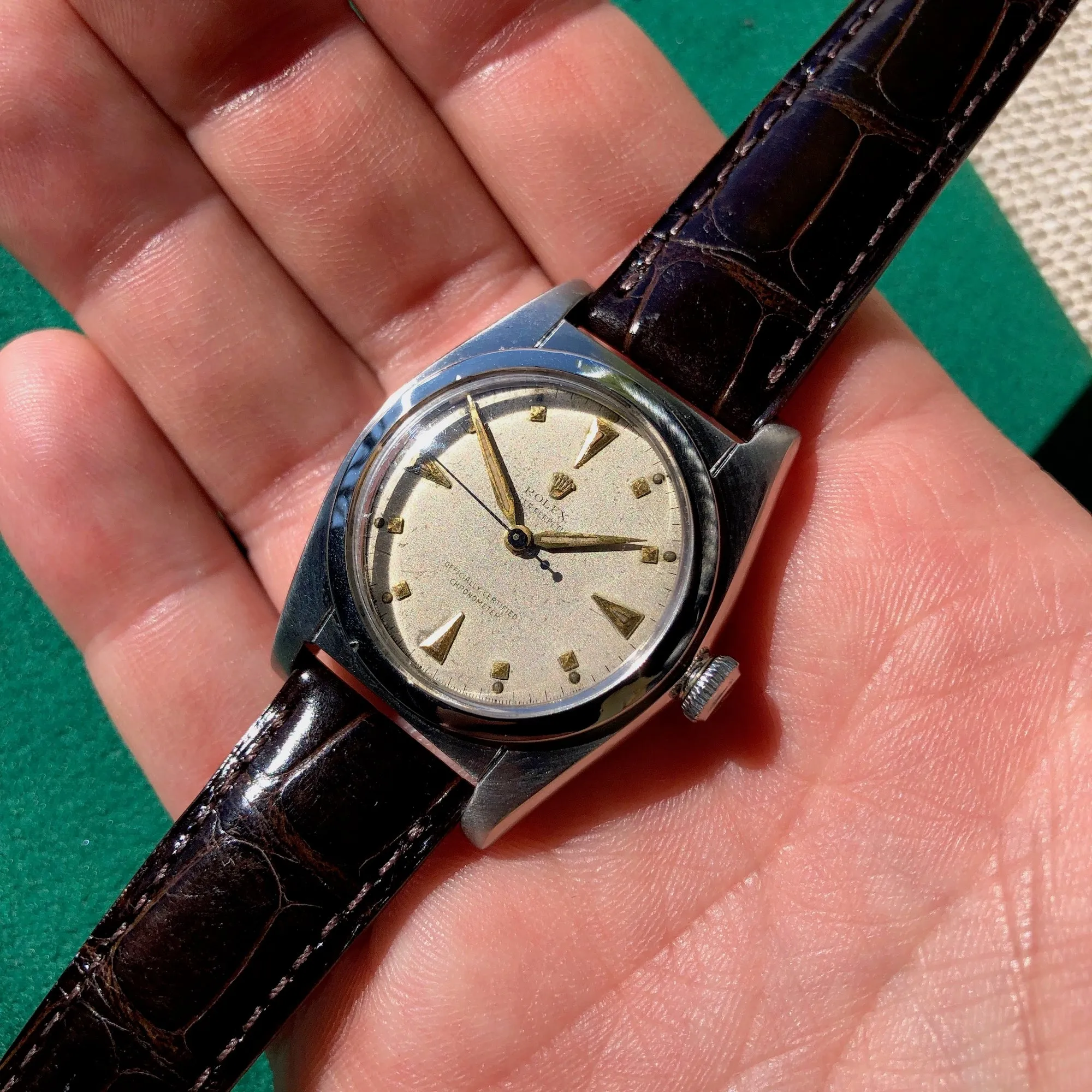 1945 Rolex Bubbleback 2940 Stainless Steel Automatic Chronometer Watch