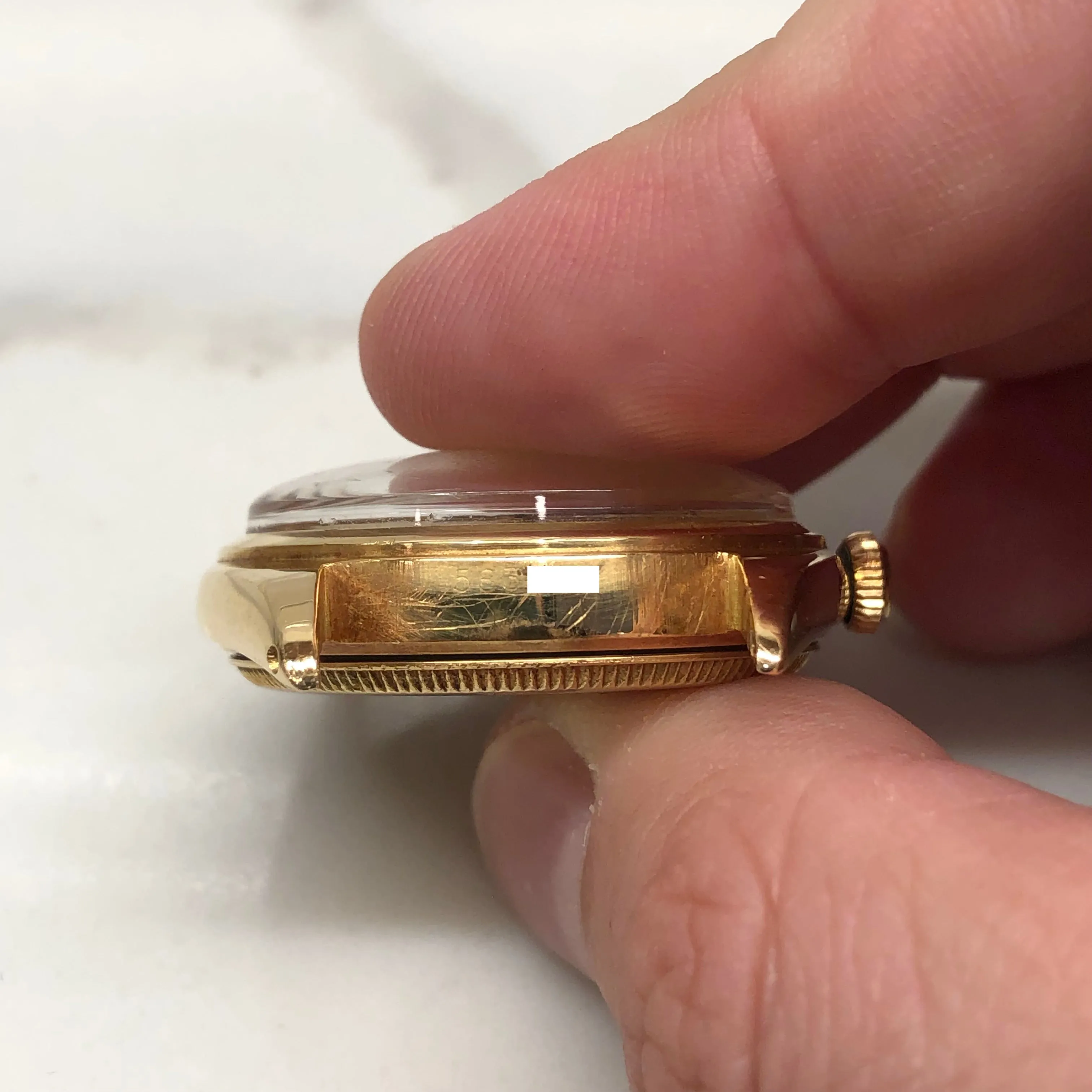 1947 Rolex Oyster 4365 18K Yellow Gold Chronometer Precision Wristwatch
