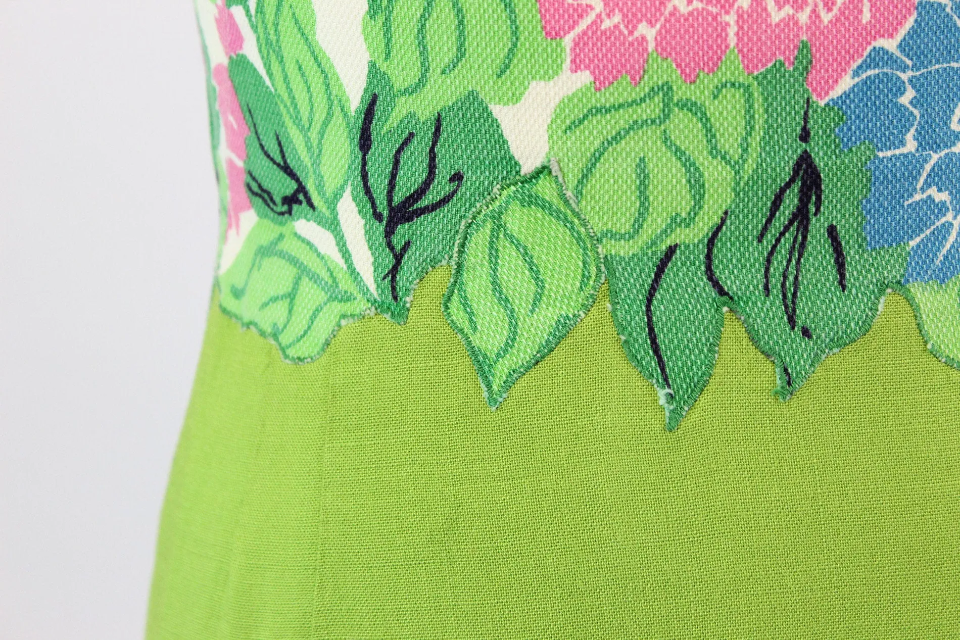 1950s Jeannette Alexander floral cotton pique dress xxs | new spring