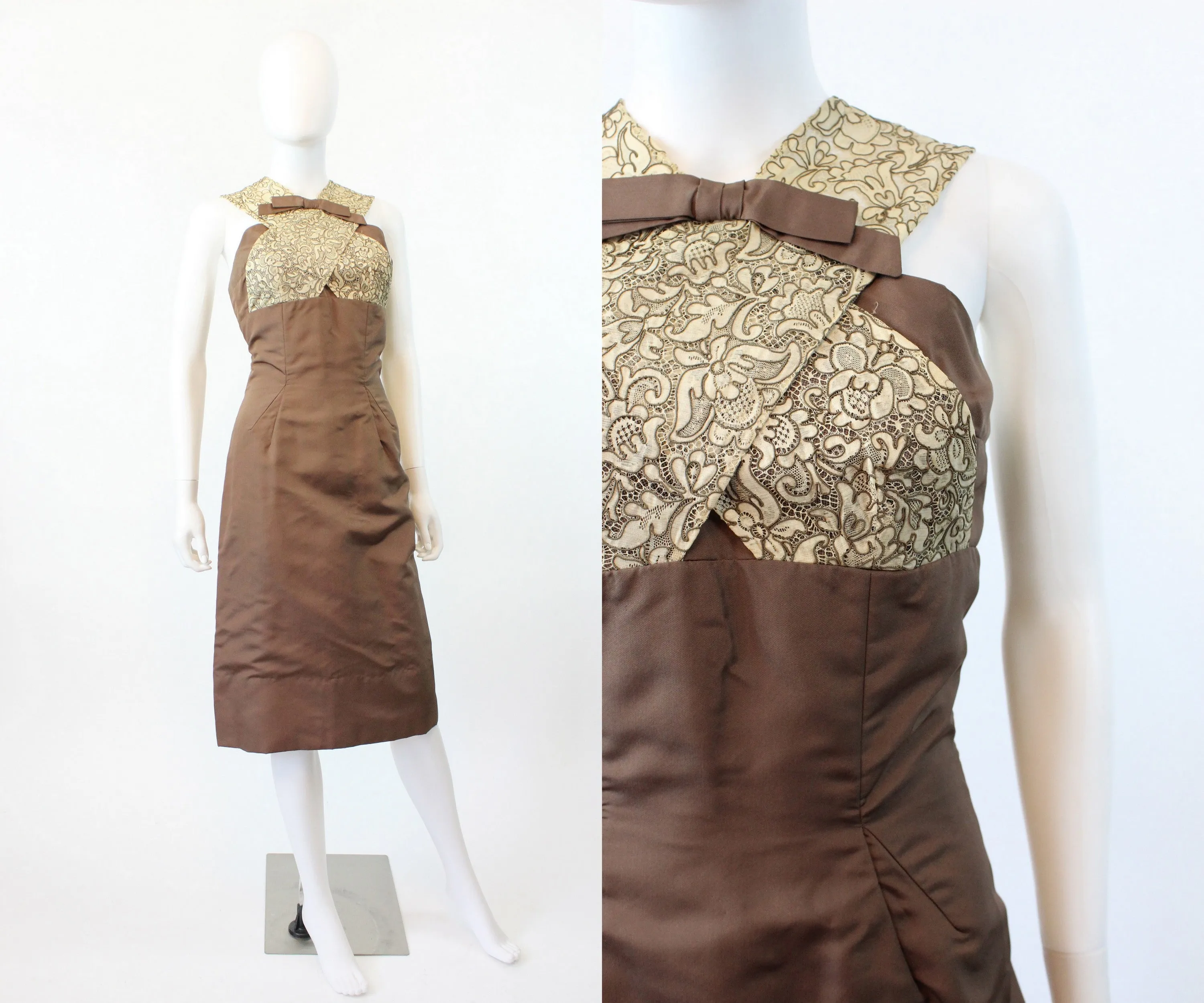 1950s Oleg Cassini wiggle dress small | new fall