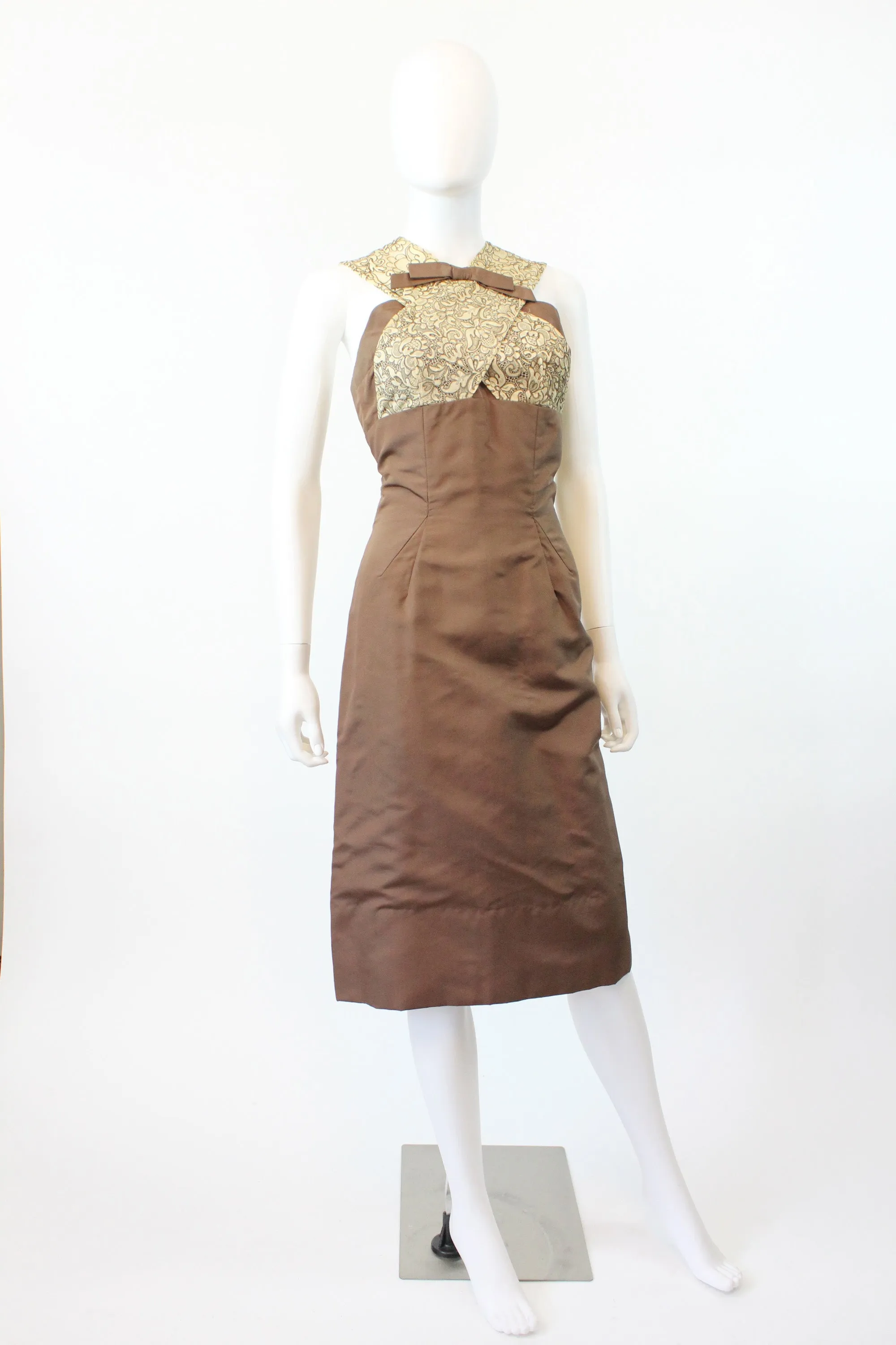 1950s Oleg Cassini wiggle dress small | new fall