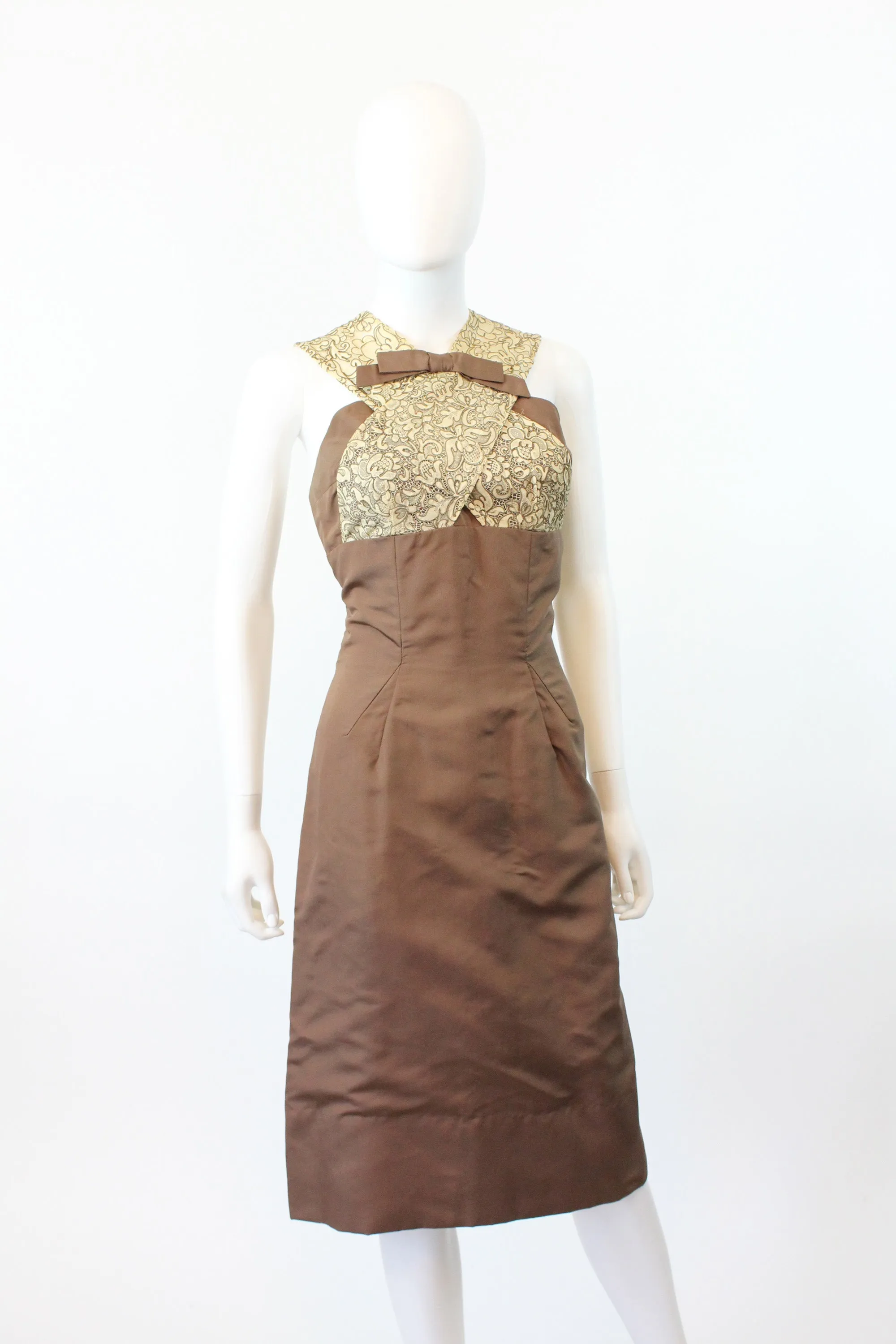 1950s Oleg Cassini wiggle dress small | new fall