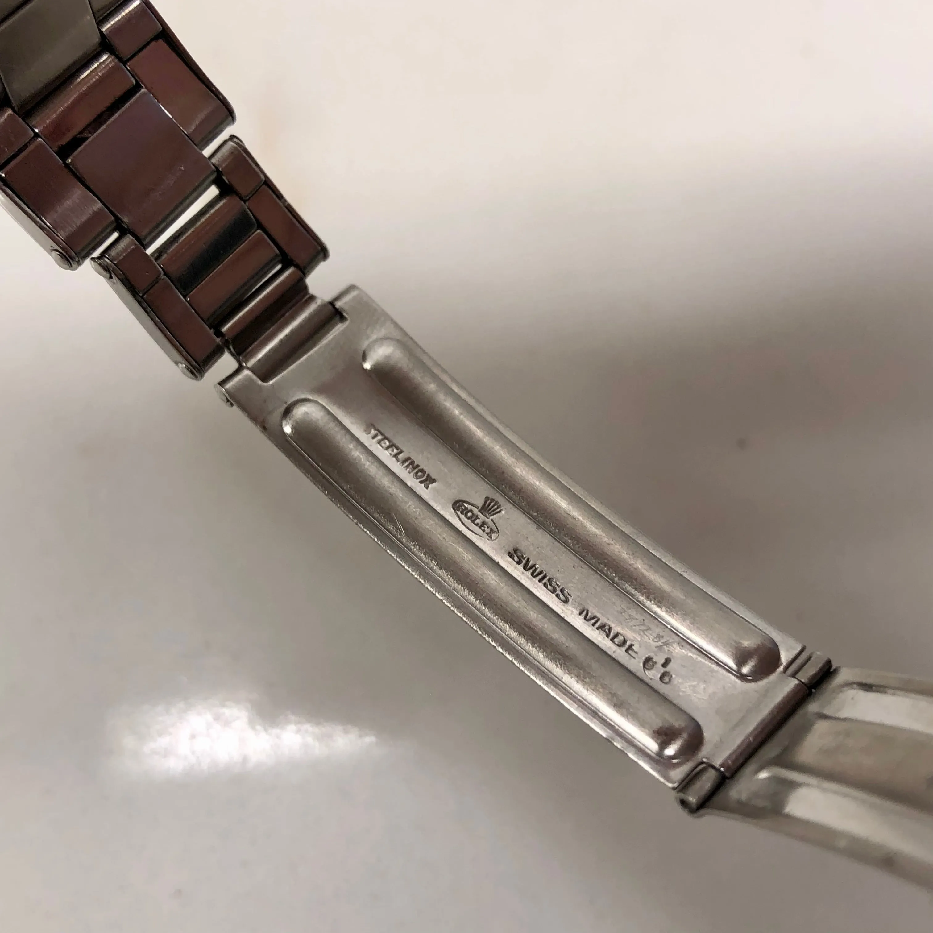 1953 Rolex Oyster Perpetual 6103 Stainless Steel Red OCC Chevron Dial Chronometer Automatic Wristwatch