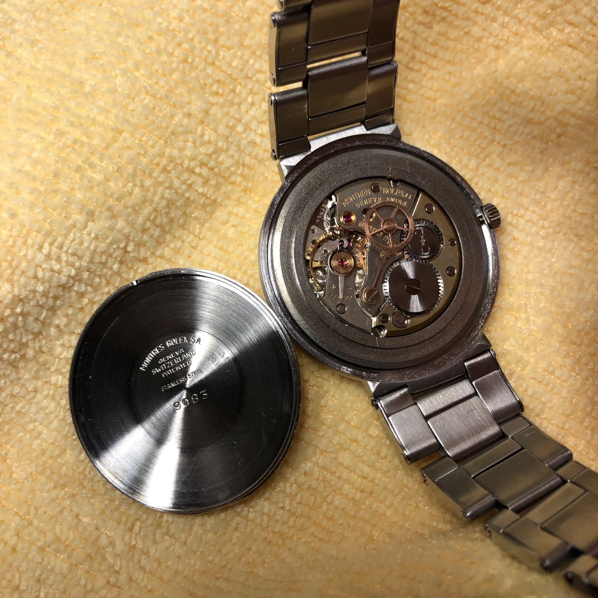 1955 Rolex Precision 9083 UFO Stainless Steel Cal. 1210 Manual Wristwatch