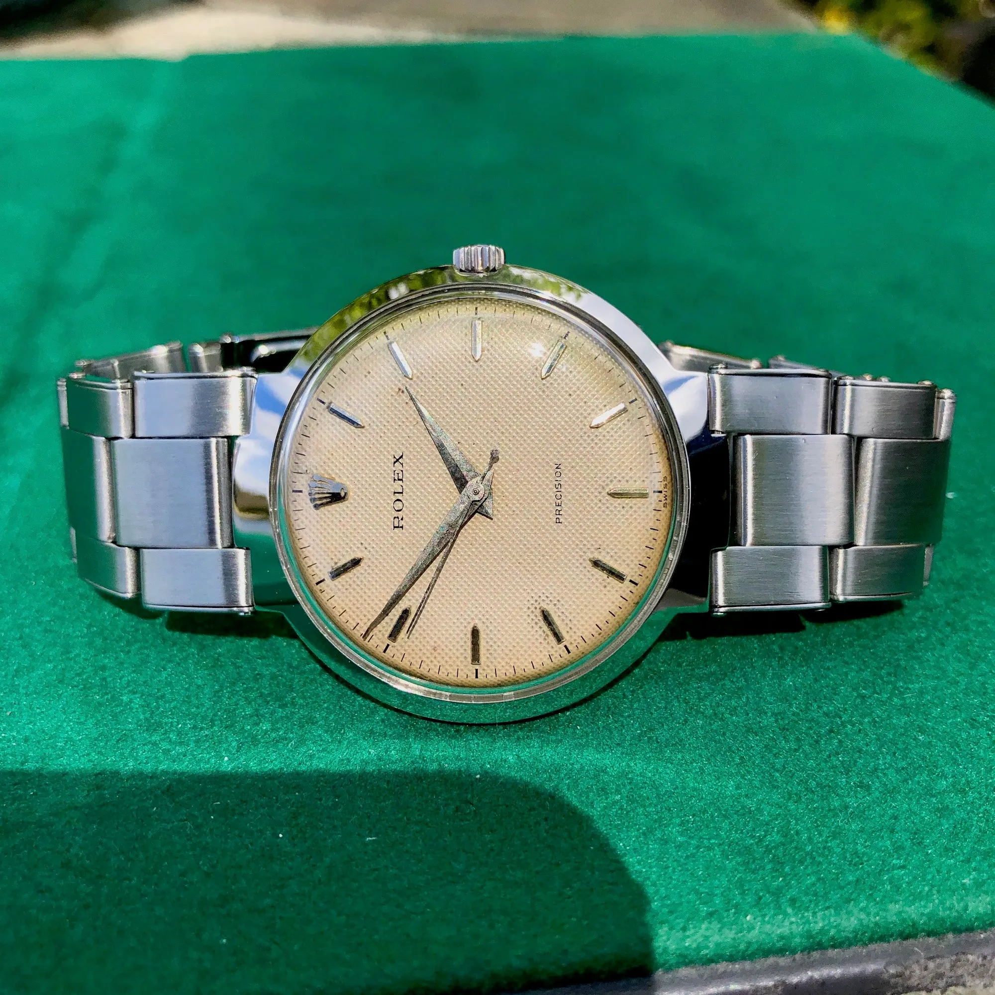 1955 Rolex Precision 9083 UFO Stainless Steel Cal. 1210 Manual Wristwatch