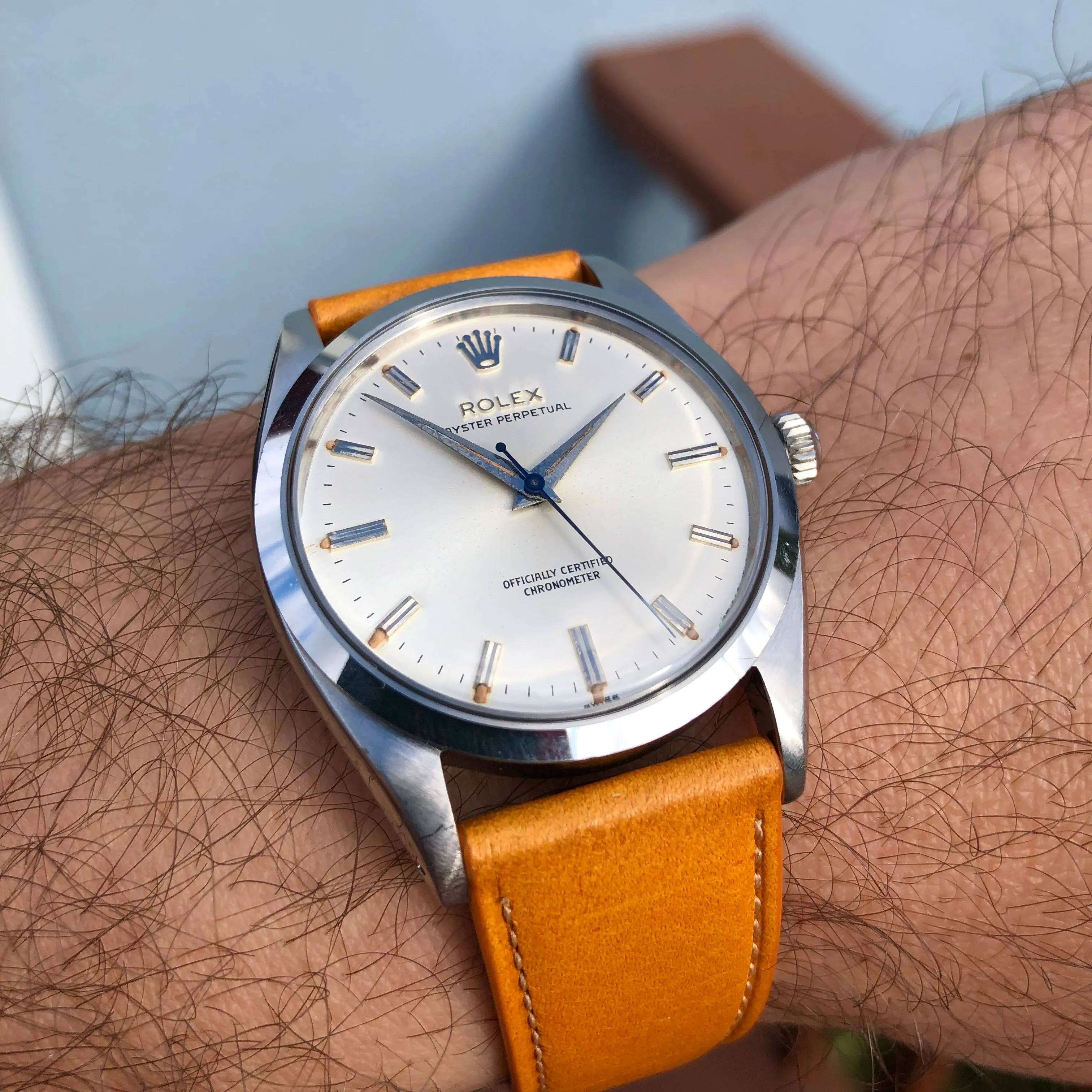 1957 Rolex Oyster Perpetual 6614 Steel 36mm Automatic Wristwatch