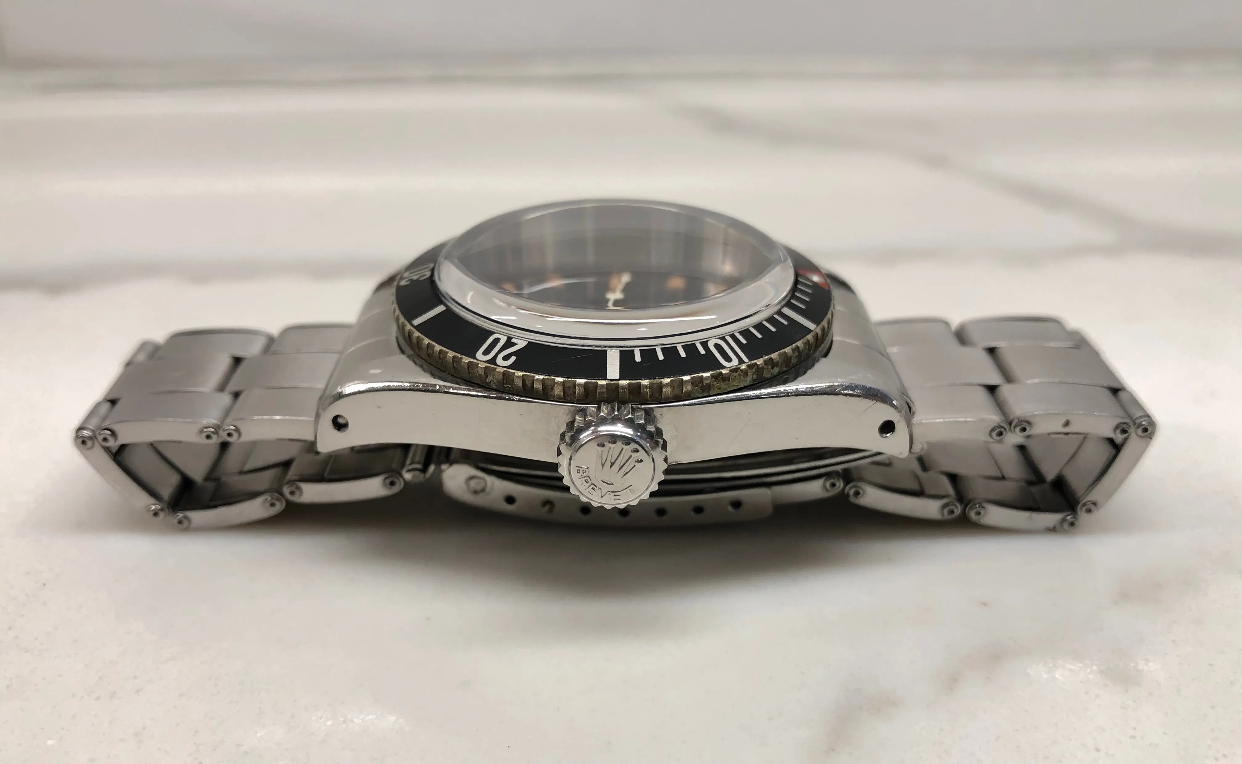 1958 Rolex Submariner 6538 Big Crown James Bond Four Line Tropical Dial Oyster Perpetual Wristwatch One Family Owned