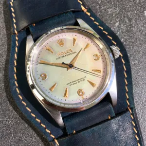 1960 Rolex Oyster Perpetual 1002 RARE Iridescent Stainless Steel Wristwatch