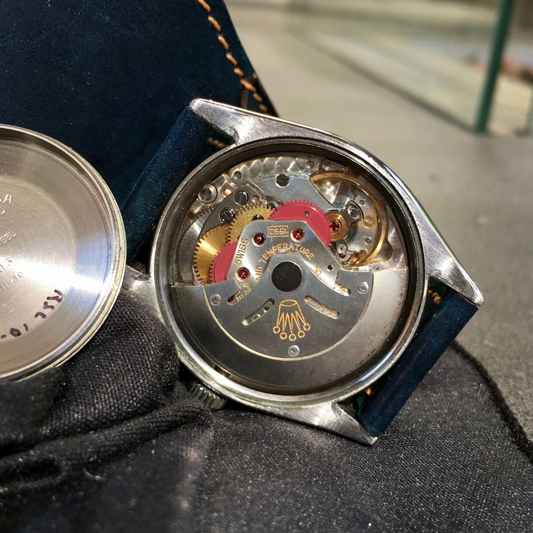 1960 Rolex Oyster Perpetual 1002 RARE Iridescent Stainless Steel Wristwatch