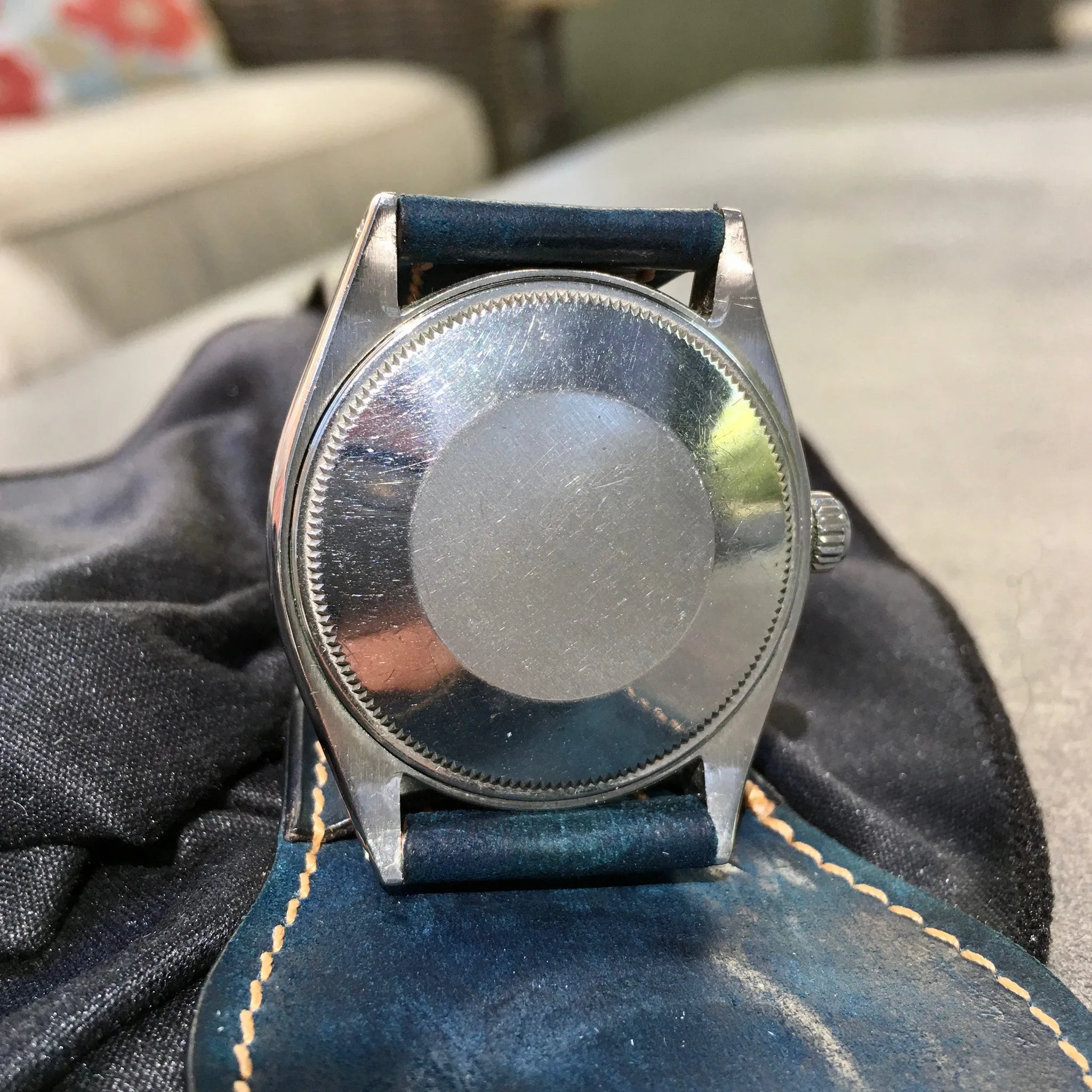 1960 Rolex Oyster Perpetual 1002 RARE Iridescent Stainless Steel Wristwatch