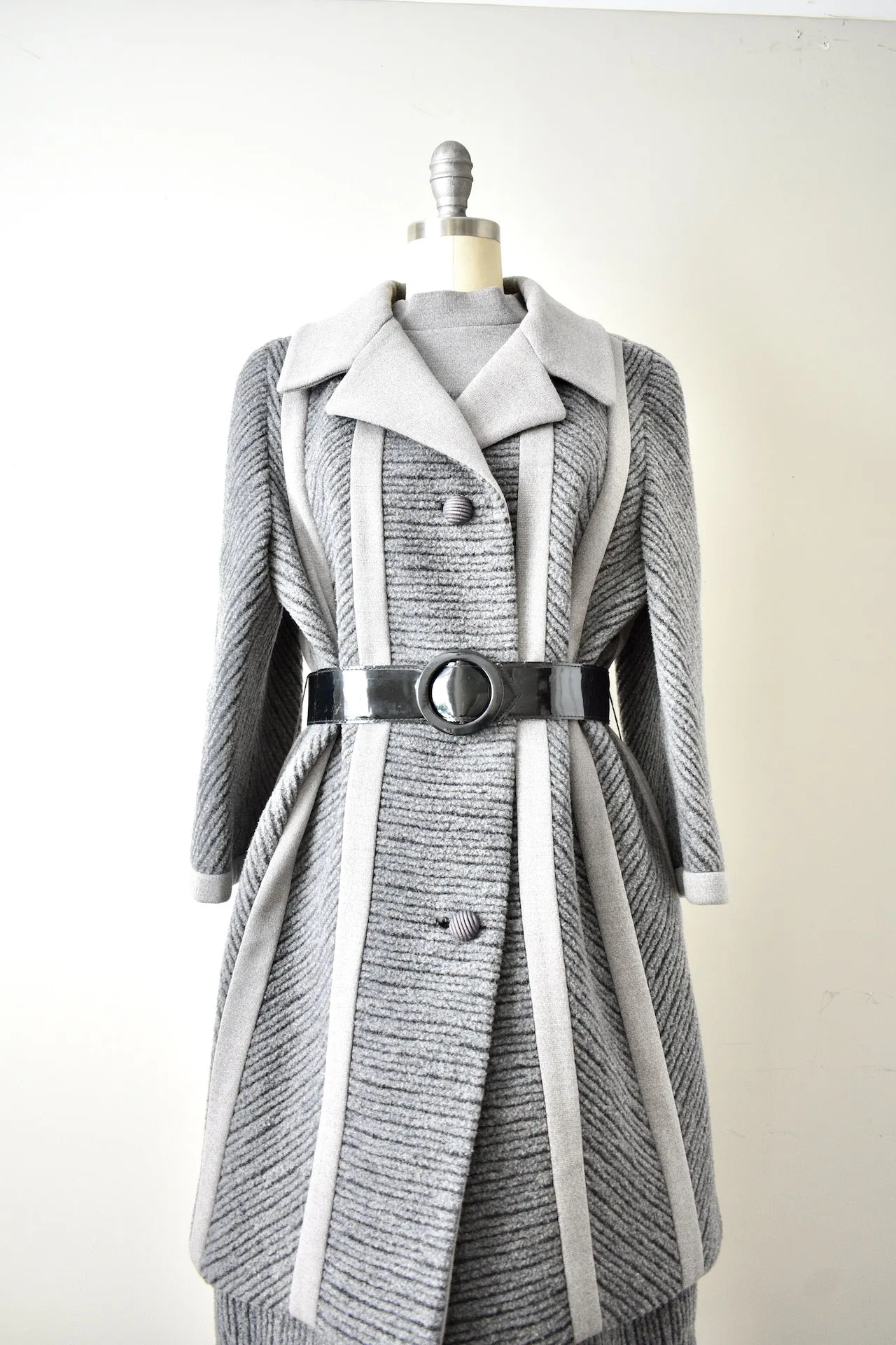 1960s Gray Wool Coat Jacket and Dress  by Lilli Ann
