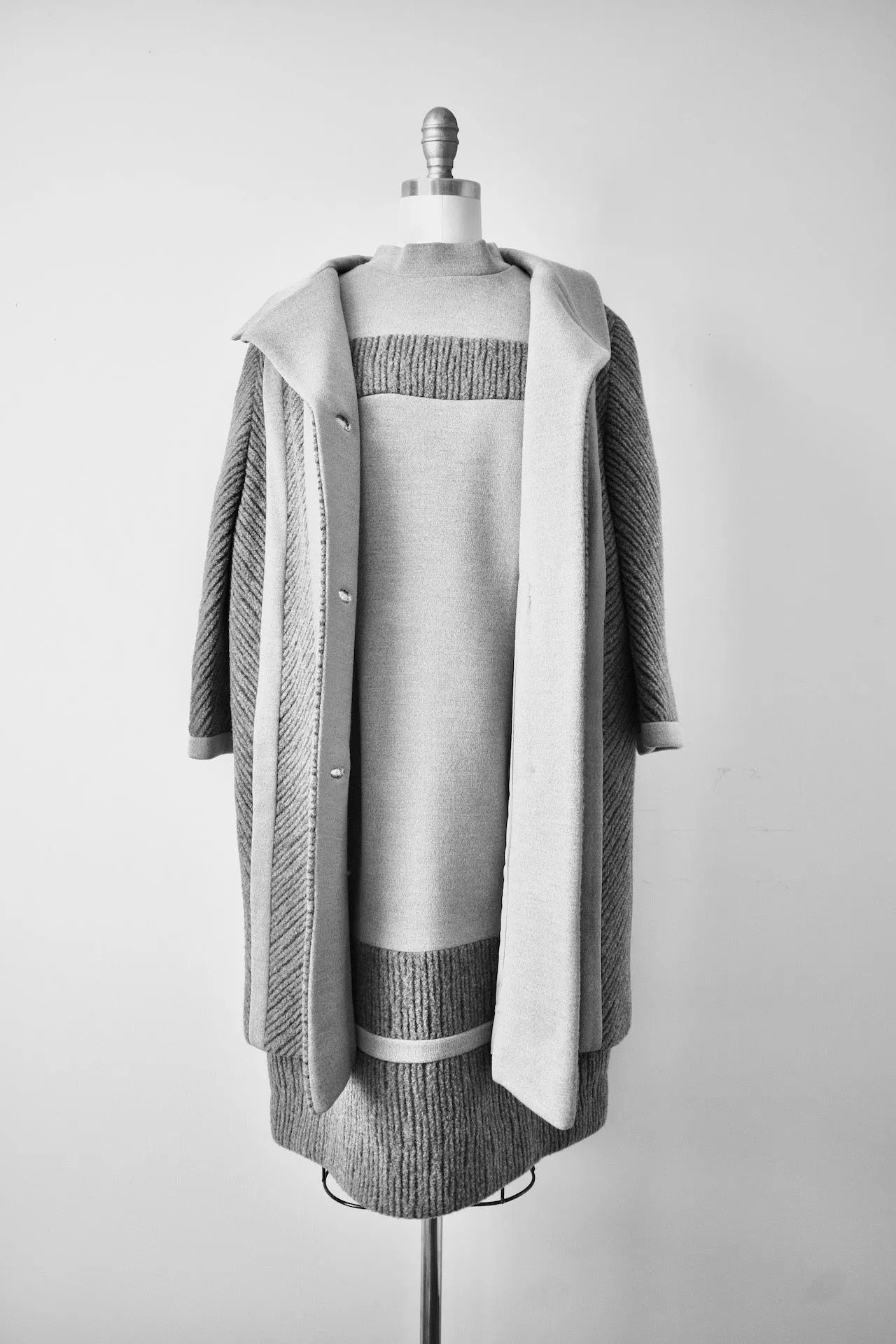 1960s Gray Wool Coat Jacket and Dress  by Lilli Ann