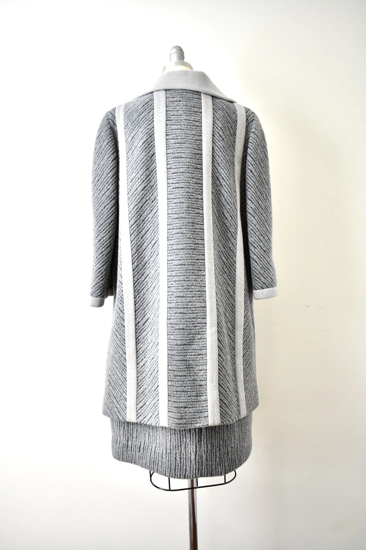1960s Gray Wool Coat Jacket and Dress  by Lilli Ann