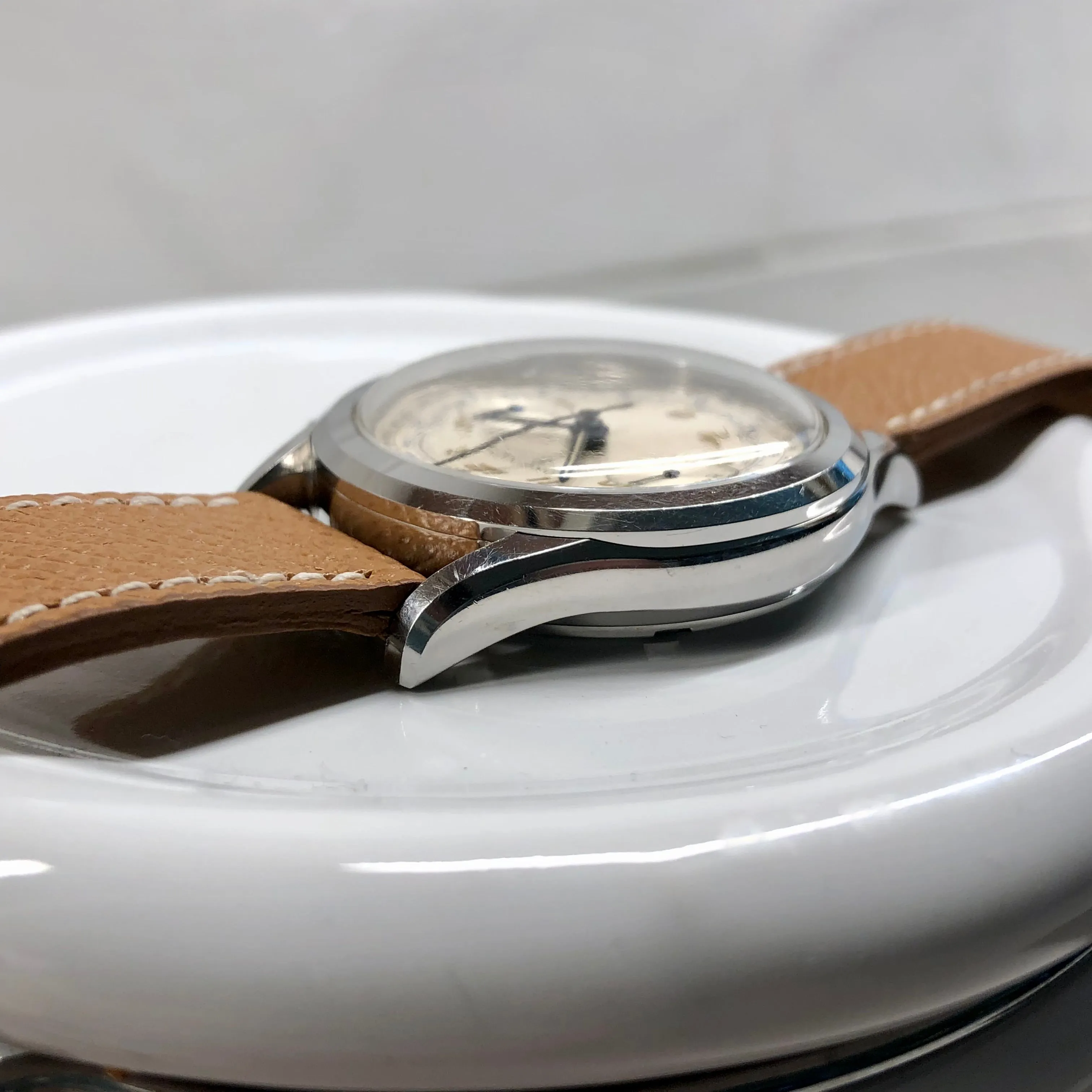 1963 Longines 6592 Stainless Steel 30CH Chronograph Vintage Unpolished Wristwatch with Extract