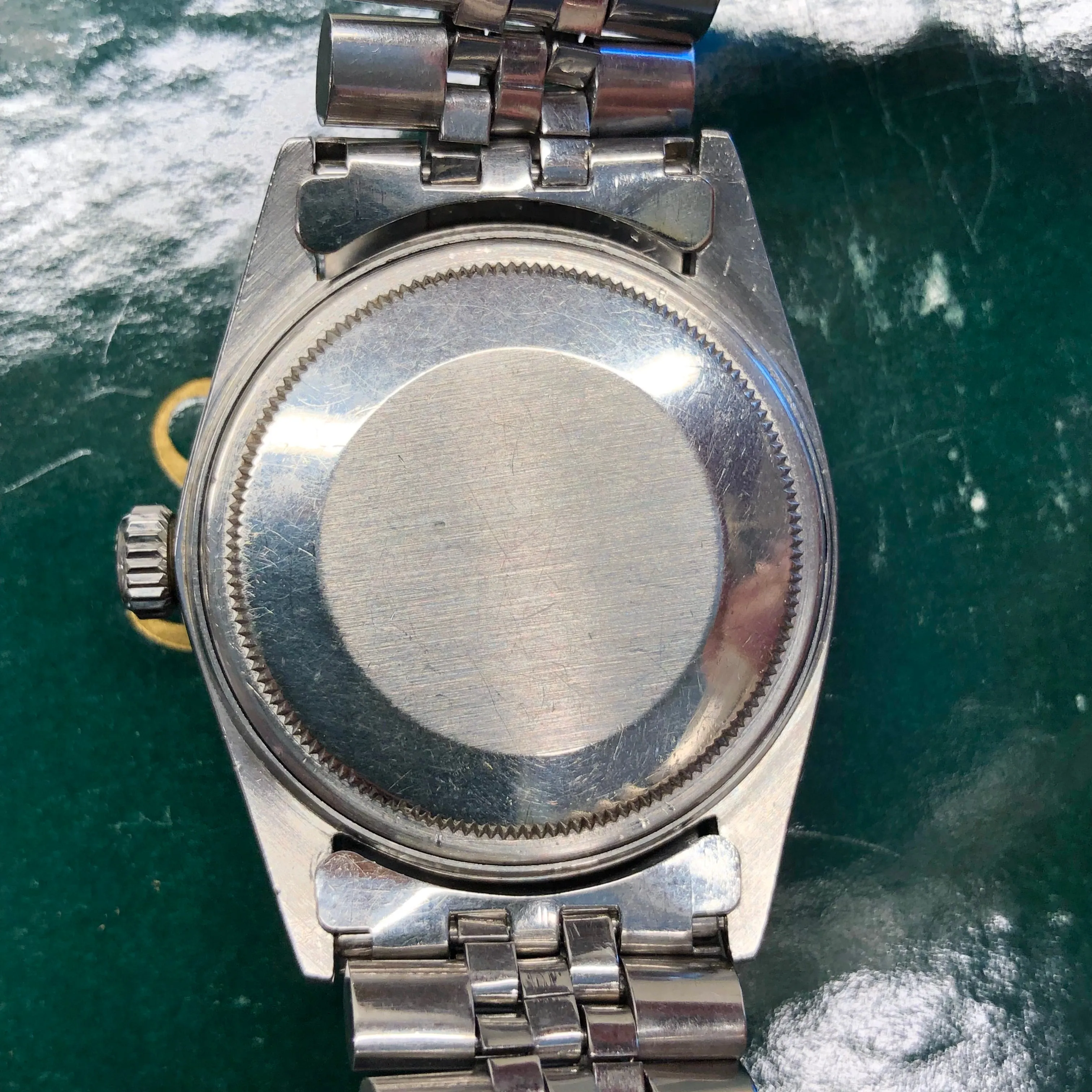 1964 Rolex Datejust 1601 Fluted Stainless Steel Silver Dial Jubilee Automatic Wristwatch