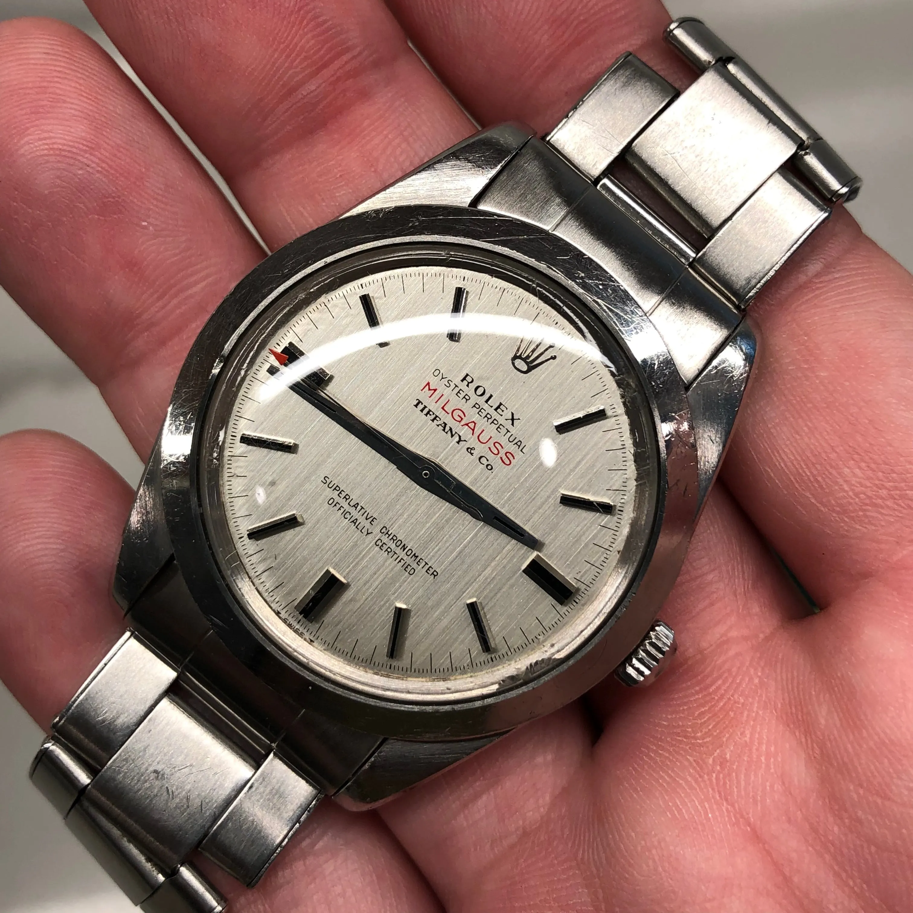 1964 Rolex Milgauss 1019 Tiffany & Co. CERN Dial Stainless Steel Wristwatch