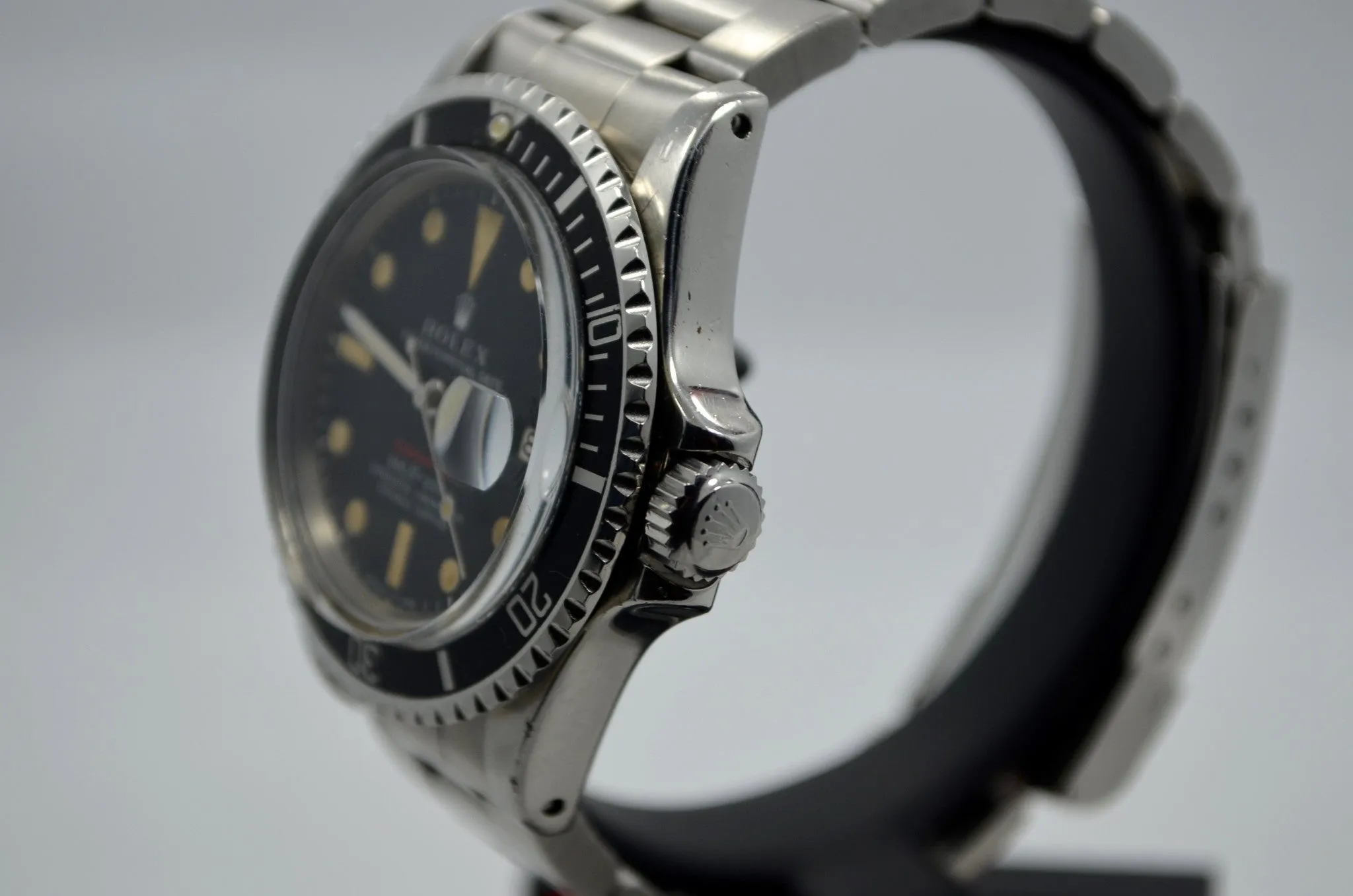 1967 Rolex Red Submariner 1680 Steel Mark IV Wristwatch