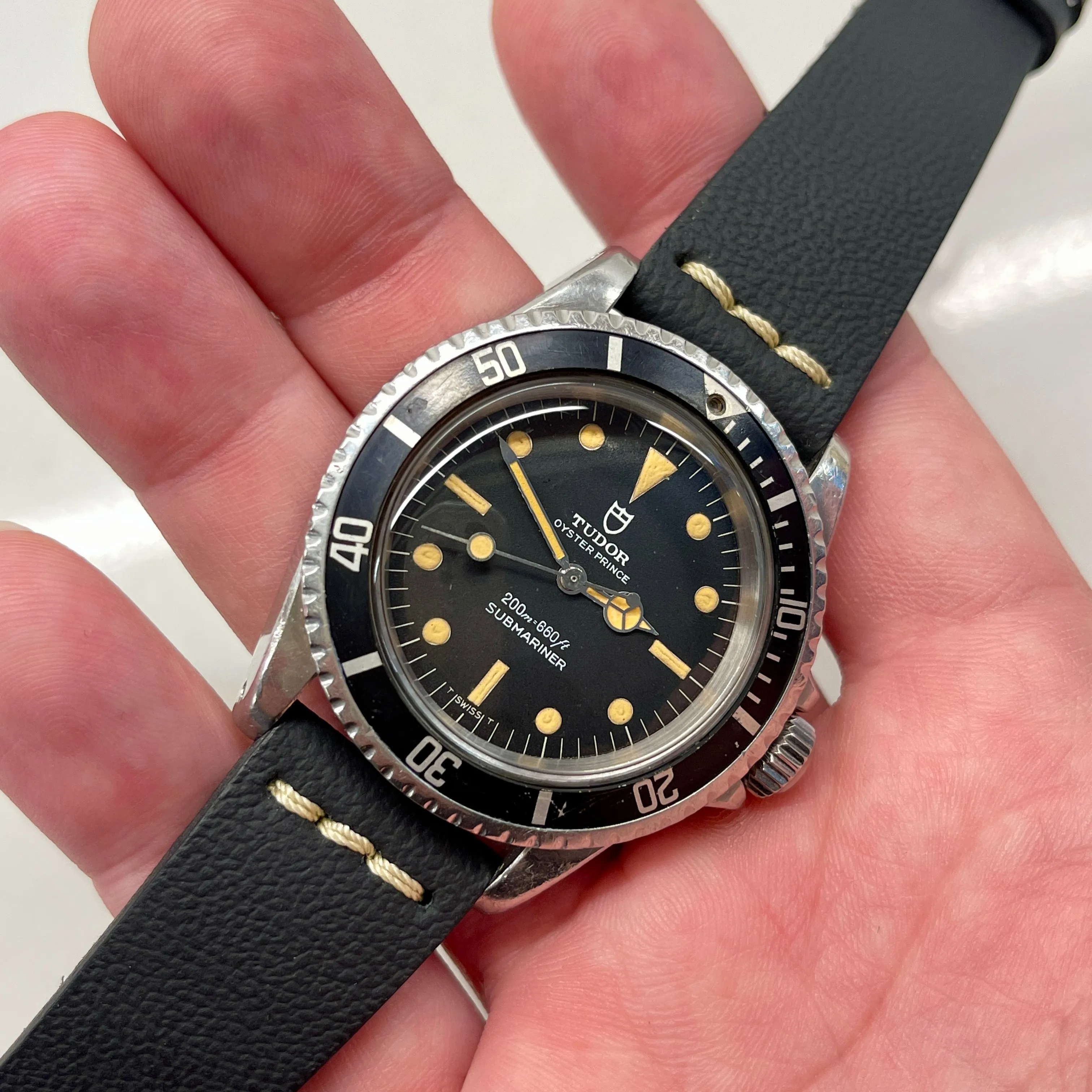 1968 Vintage Tudor Submariner 7016 Oyster Prince Lollipop Automatic Wristwatch
