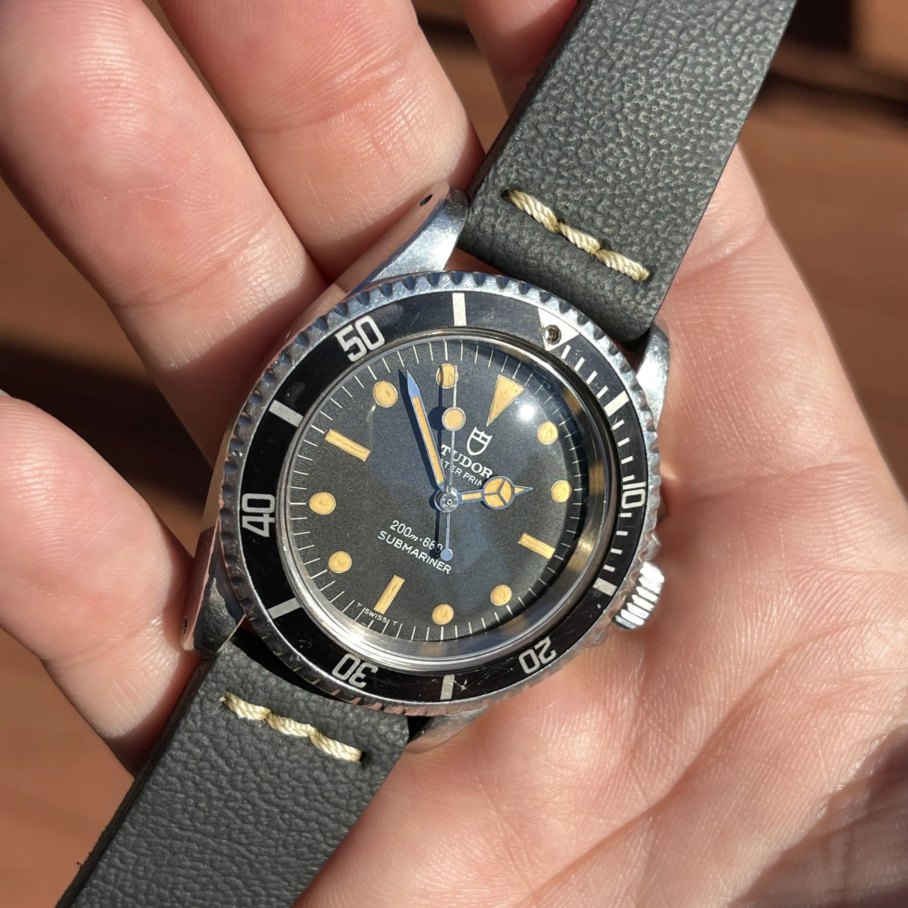 1968 Vintage Tudor Submariner 7016 Oyster Prince Lollipop Automatic Wristwatch