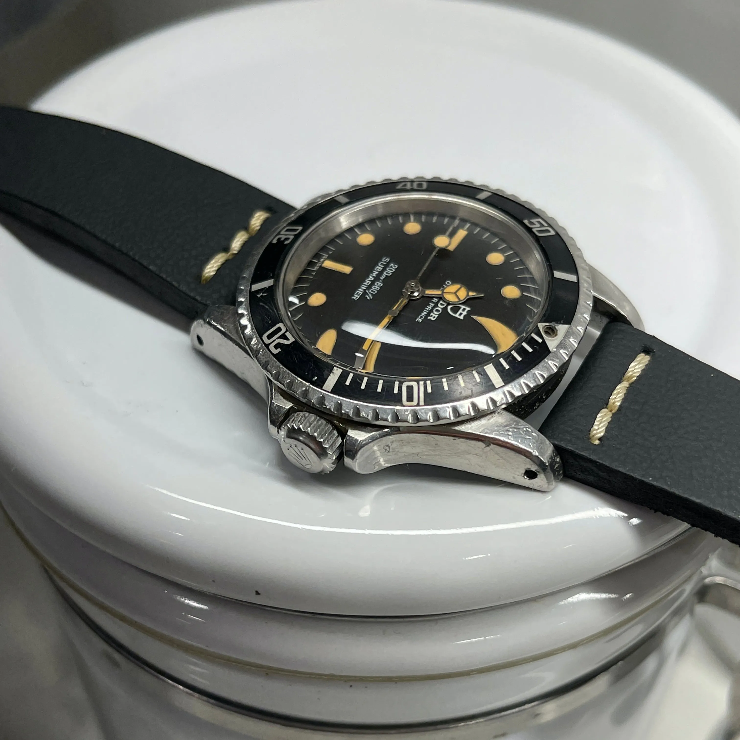 1968 Vintage Tudor Submariner 7016 Oyster Prince Lollipop Automatic Wristwatch