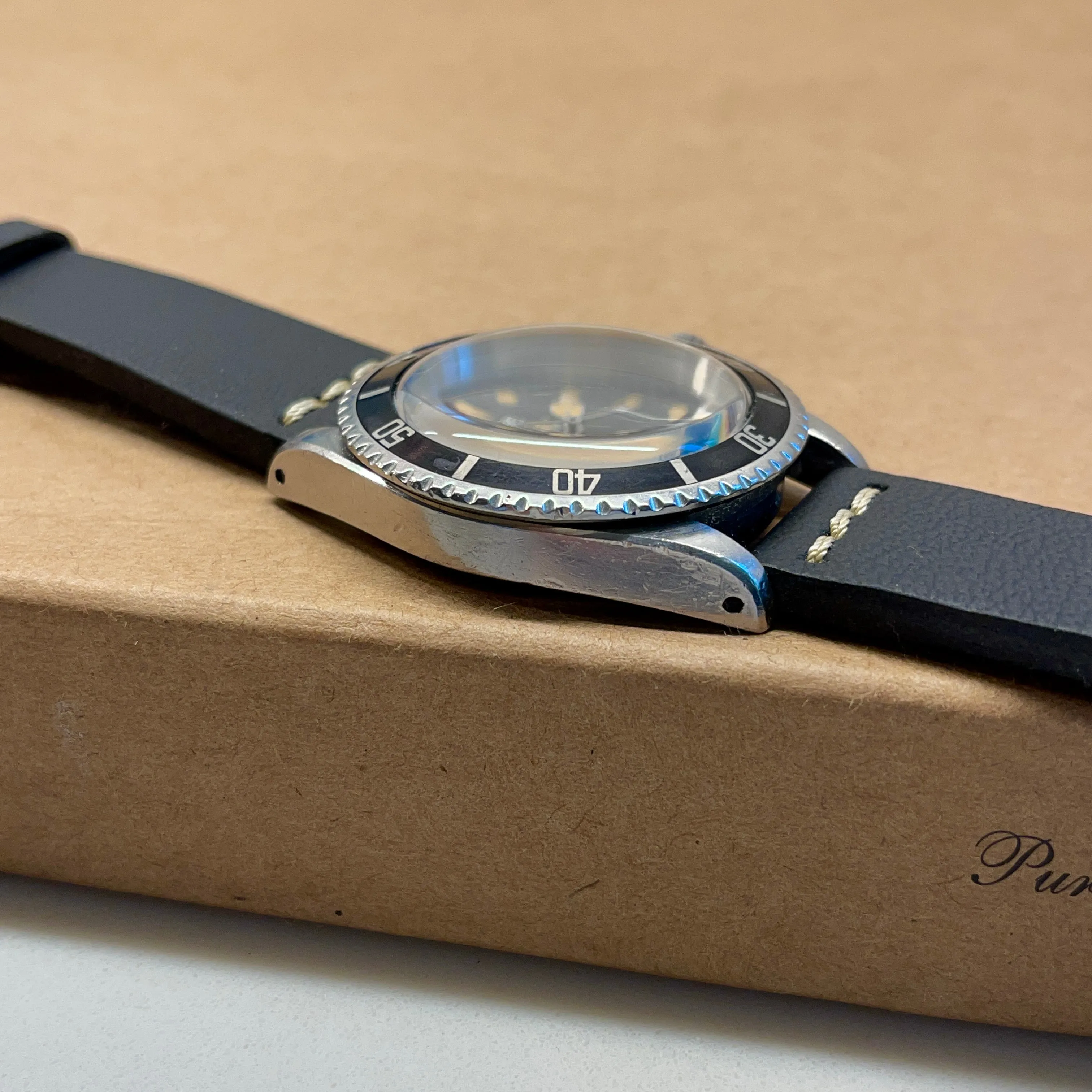 1968 Vintage Tudor Submariner 7016 Oyster Prince Lollipop Automatic Wristwatch
