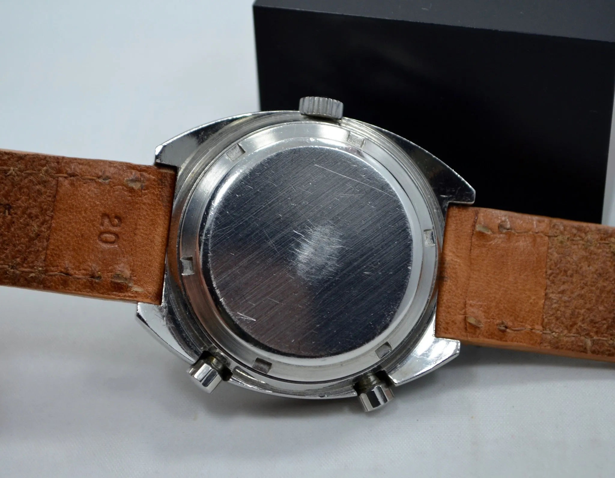 1970s Heuer Autavia Silver 11630 Chronograph Tropical Cal. 12 Automatic Wristwatch