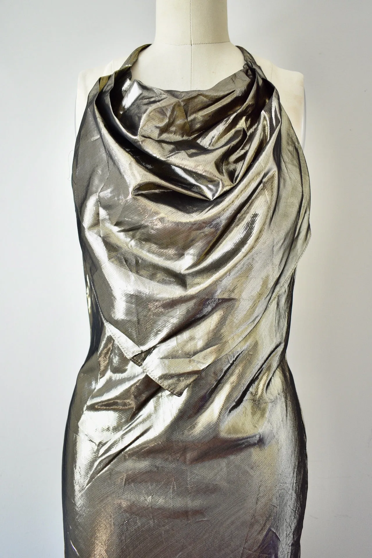 1970s Vintage Gold Party Dress